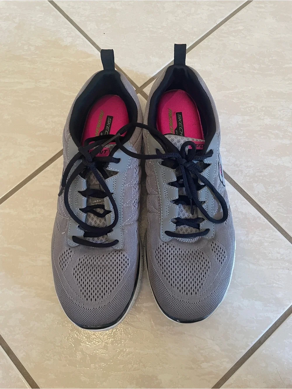 Skechers Gray Athletic Memory Foam Sneakers